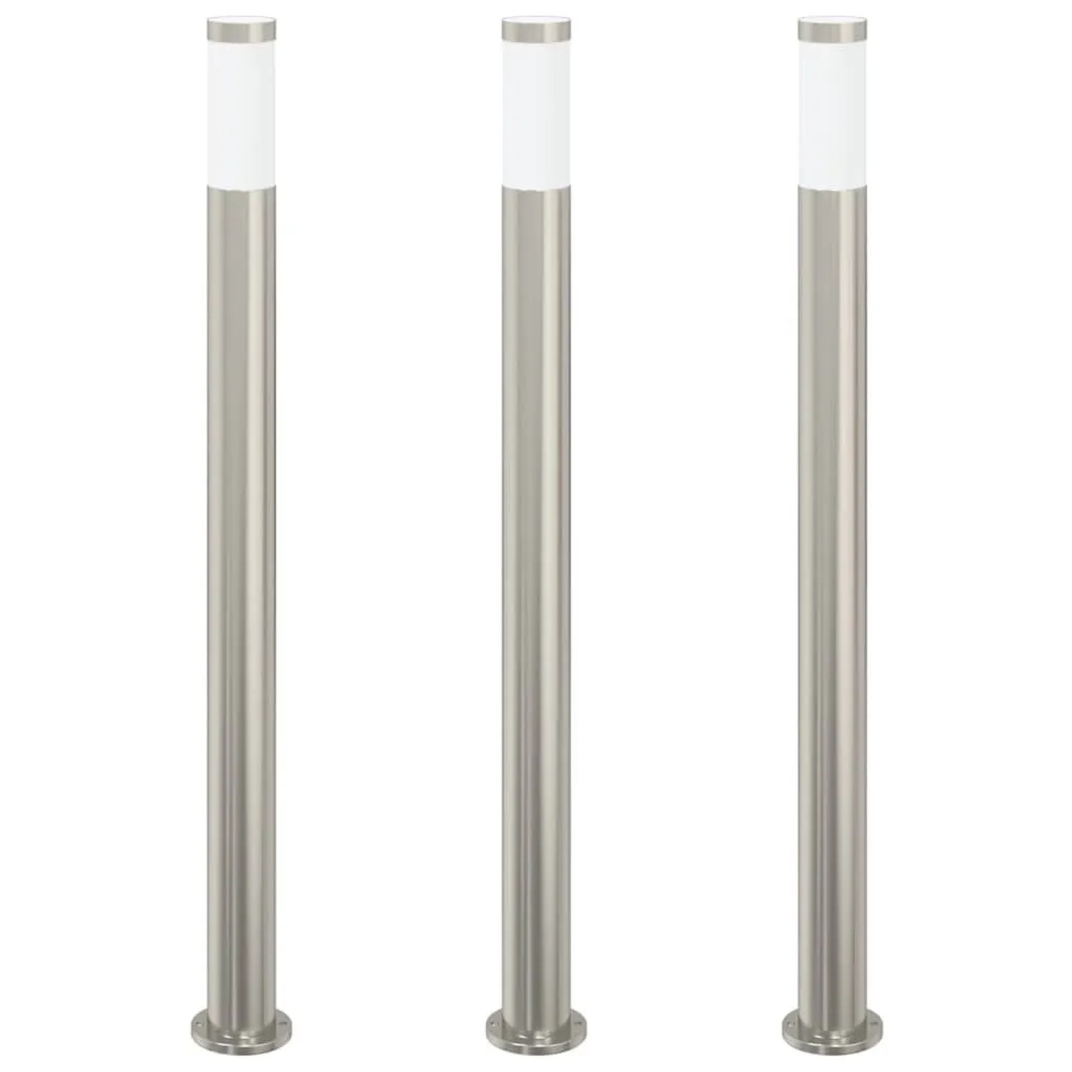 vidaXL Pollerleuchten 3er 110 cm Edelstahl IP44 4006004