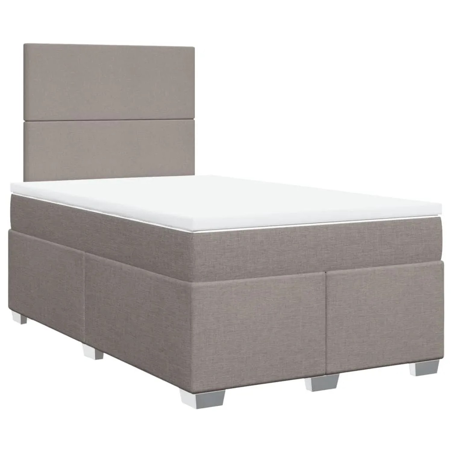vidaXL Boxspringbett mit Matratze Taupe 120x200 cm Stoff 3292752 günstig online kaufen
