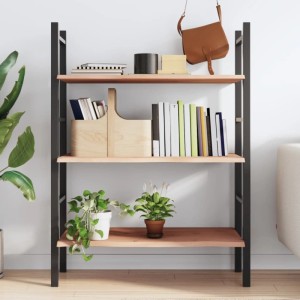 vidaXL Wandregal 80x40x2 cm Massivholz Eiche Unbehandelt 363545