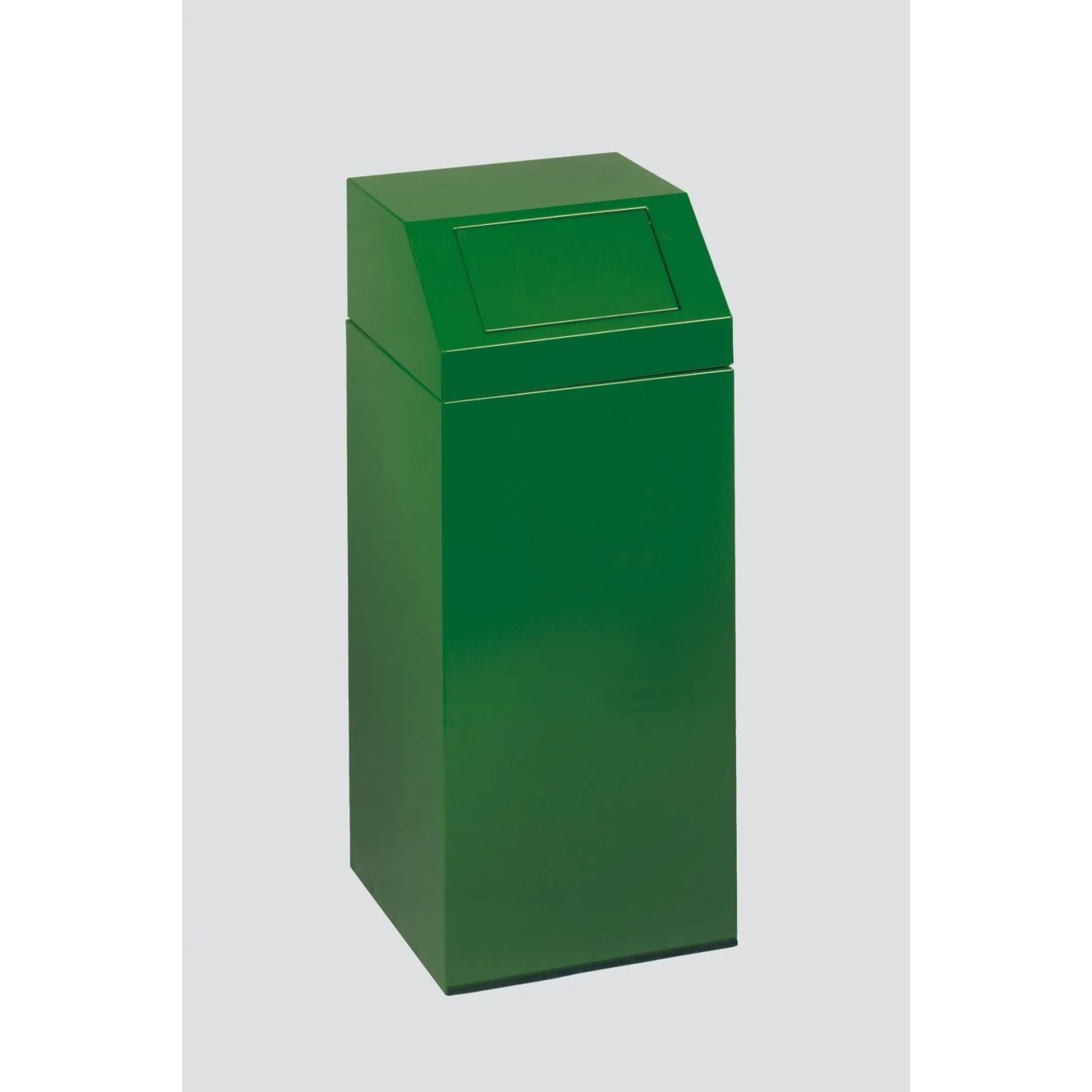PROREGAL Selbstlöschender Wertstoffsammler Glas 47 Liter HxBxT 79 x 32 x 32 cm Verzinkter Stahl Grün