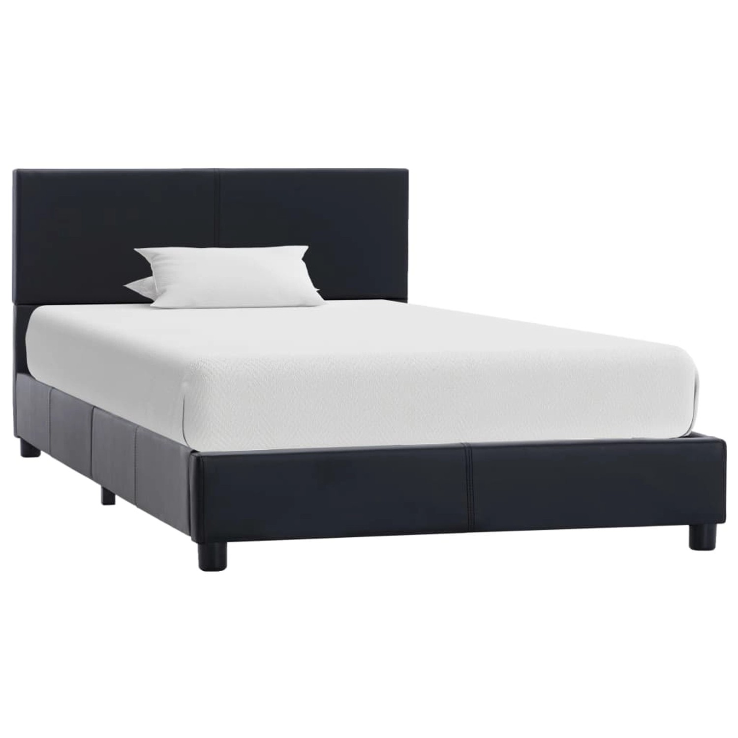 vidaXL Bettgestell Schwarz Kunstleder 90x200 cm 284768 günstig online kaufen