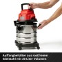Einhell Akku-Nass-Trockensauger TC-VC 18/20 Li Solo mit 20l Edelstahlbehälter.