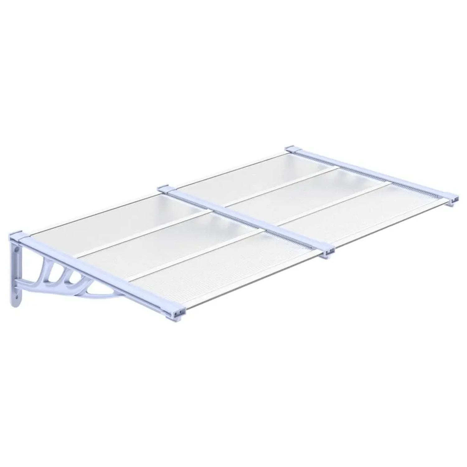 vidaXL Türvordach Grau und Transparent 152,5x90 cm Polycarbonat 153691