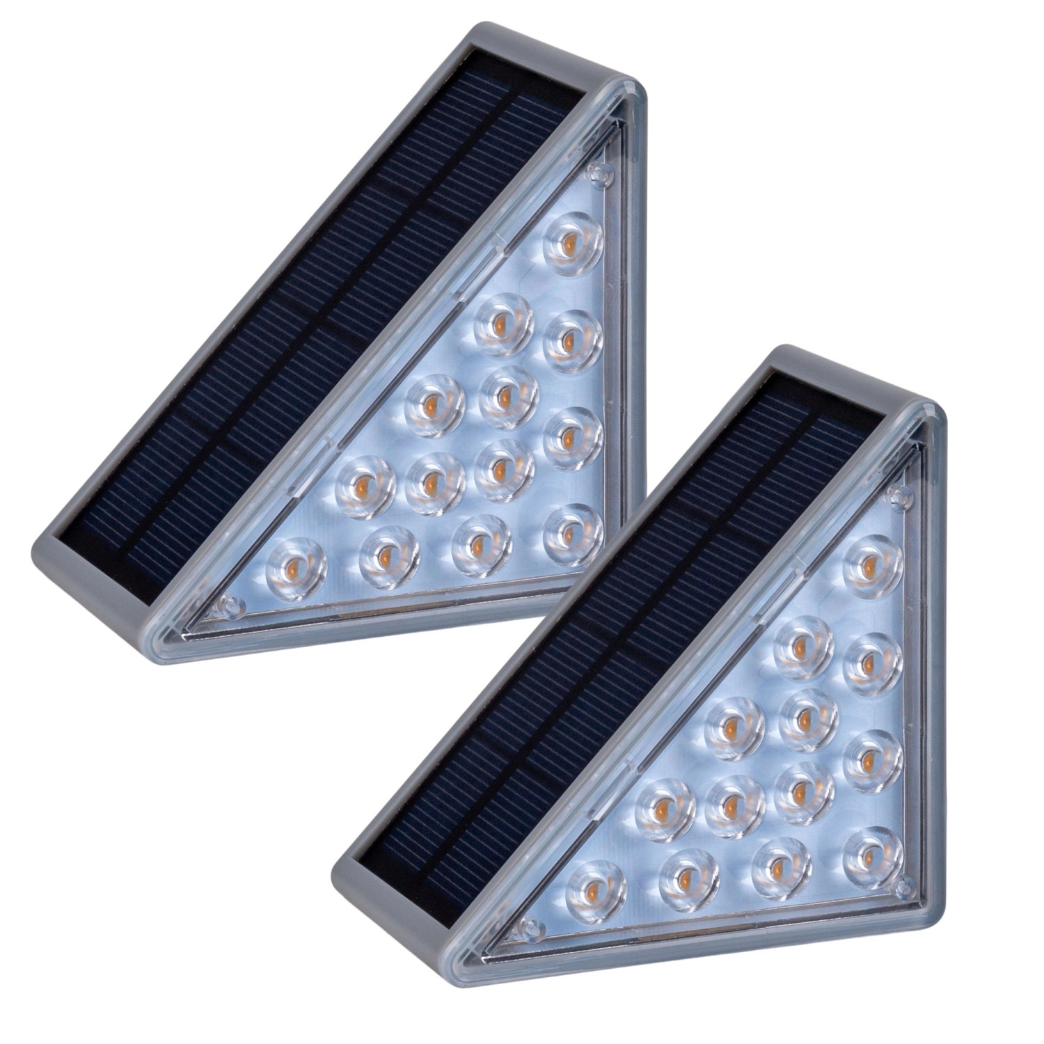Näve LED-Solar-Treppen-Leuchte Scala Grau 6,2 cm x 11 cm x 5,2 cm 2er-Set günstig online kaufen