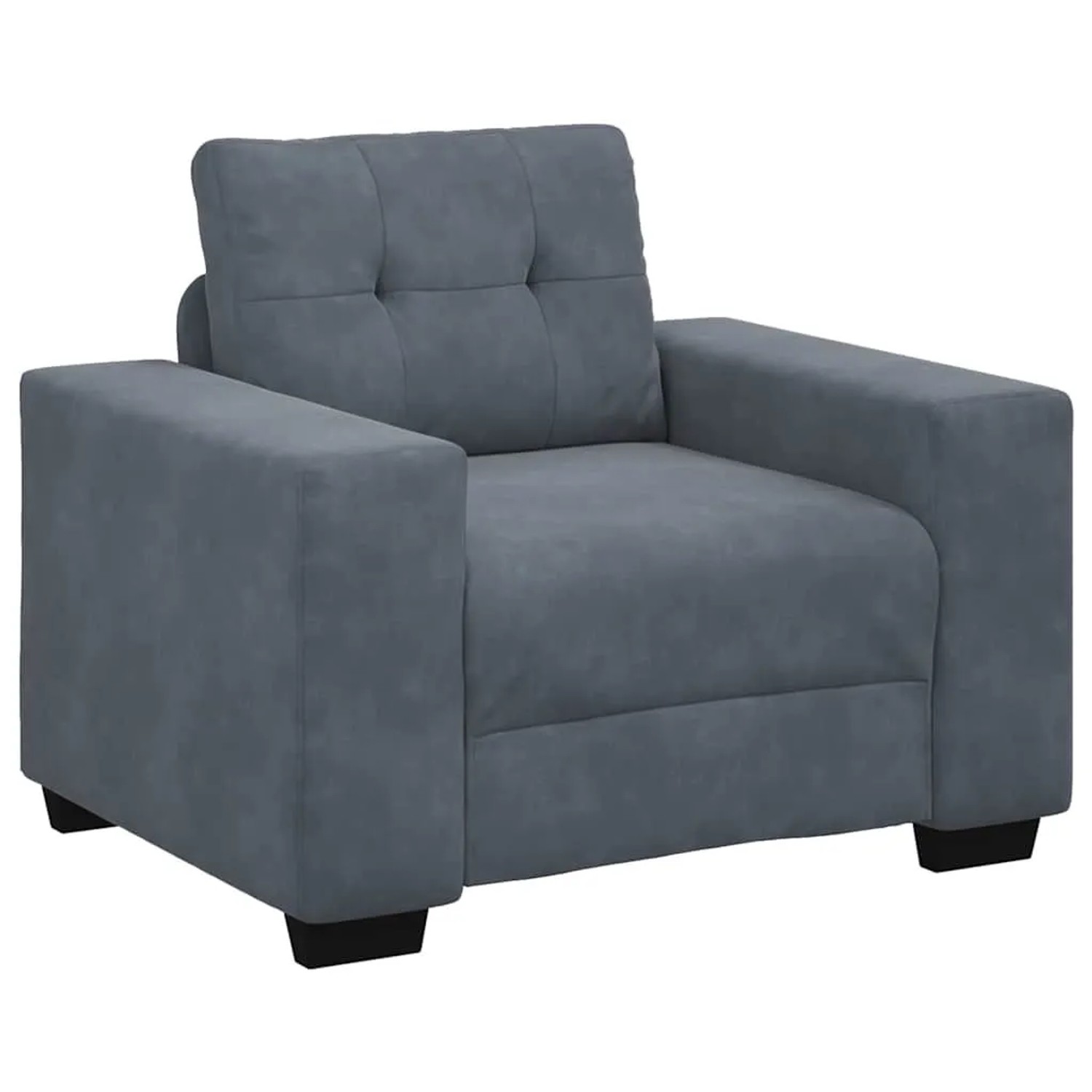 vidaXL Sessel Dunkelgrau 100x78x80 cm Samt 4105099