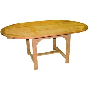 Lex Premium XL Teak Ausziehtisch Oval Gartentisch Gartenmöbel Holztisch 120-180cm