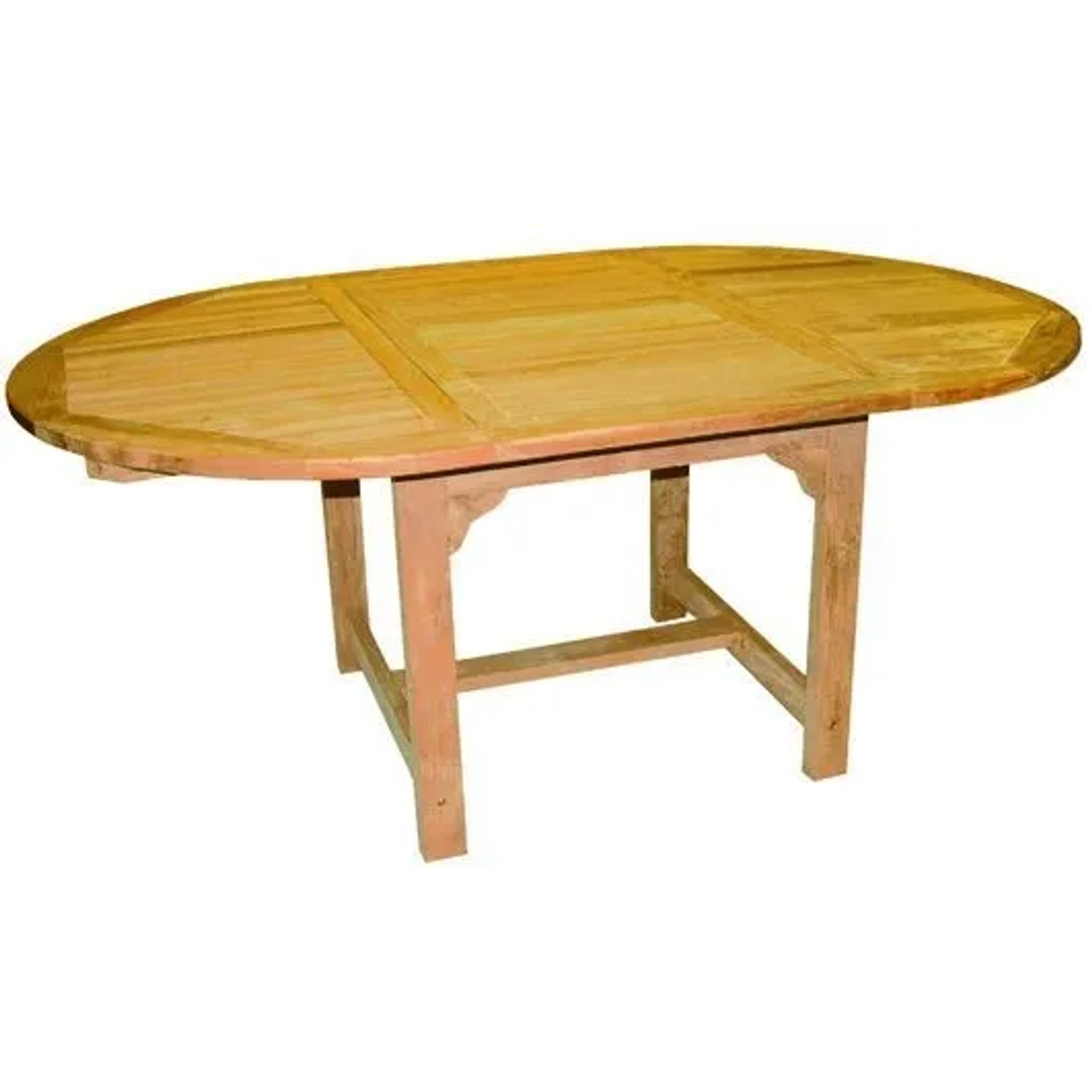 Lex Premium XL Teak Ausziehtisch Oval Gartentisch Gartenmöbel Holztisch 120-180cm
