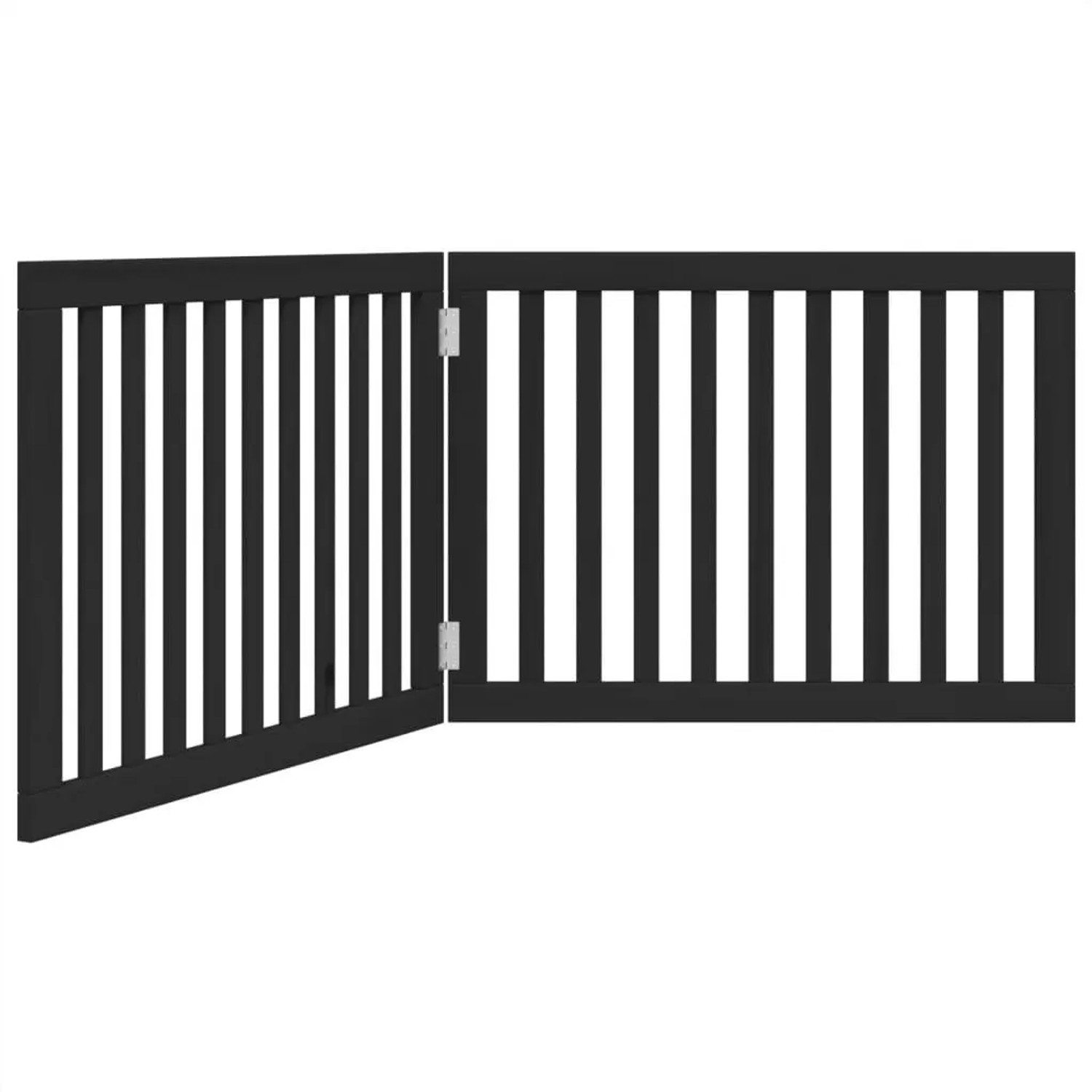 vidaXL 2 Tlg Hundetor Faltbar Schwarz 160 cm Pappelholz 352256