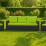 Setgarden Mix-Techno Gartenkissen Für Polyrattan Möbel 100×60×50 cm – Kissen Für 2 Sitzer Gartensofa 1tlg Lemon_6