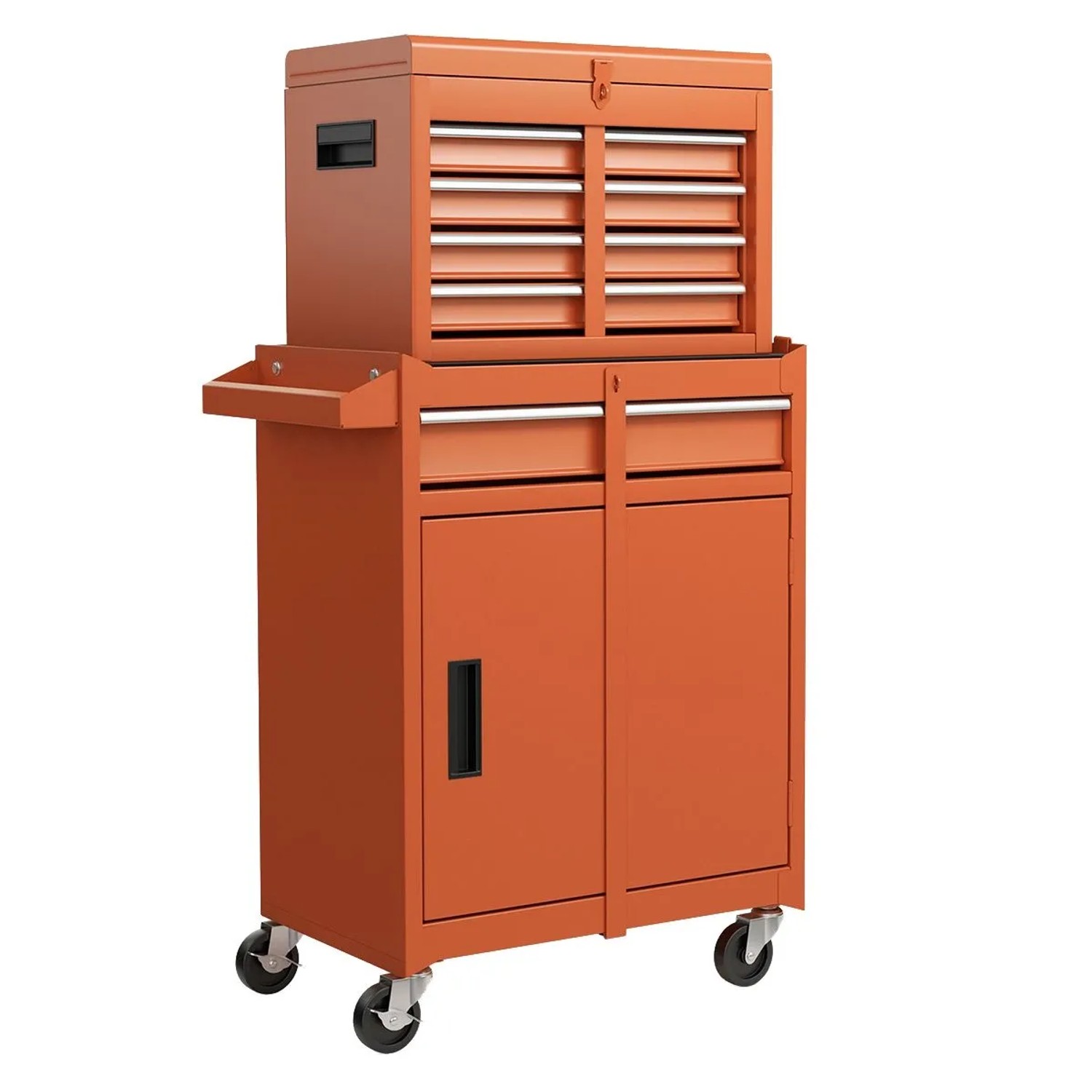 Costway Werkstattwagen 2 In 1 mit Koffer 100 kg Orange
