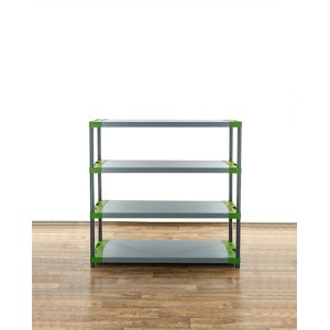 PROREGAL Kunststoffregal Grey Bear, 4 Böden, grau/grün, Fachlast 70kg.