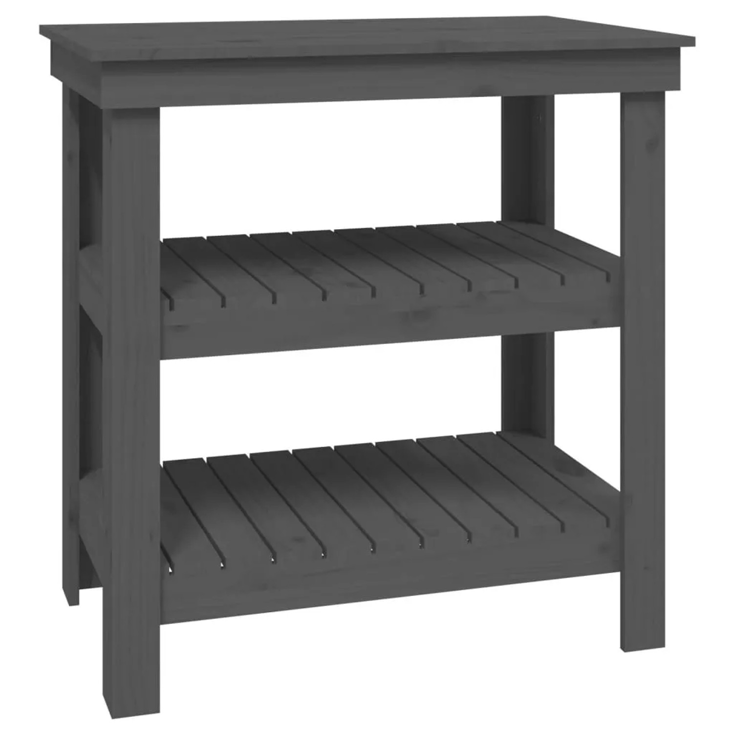 vidaXL Werkbank Grau 78,5x50x80 cm Massivholz Kiefer 823641