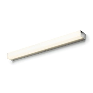 Rendl Levia 60 LED Wandleuchte Chrom, IP44. Schmale, lange Metallleuchte mit warmweißem Licht für Badezimmer.