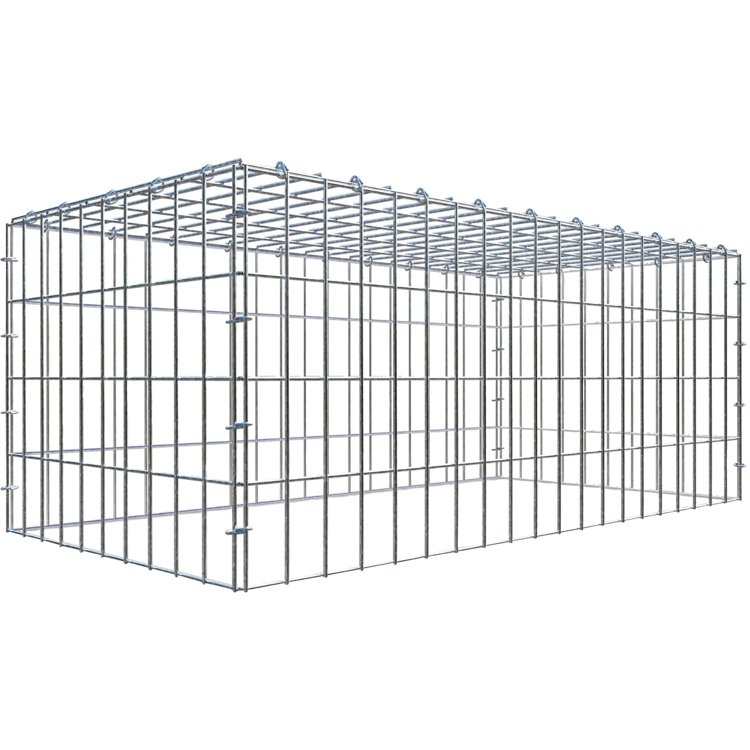 Gabiona C-Ring-Gabione-Anbaukorb Typ 3 40 x 100 x 50 cm Maschenw 5 x 10 cm