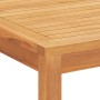 Detailansicht: vidaXL Garten-Essgruppe aus Teakholz, Tischplatte und Tischbein.