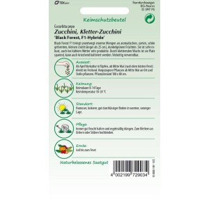 SAMEN PFANN Zucchini Black Forest F1 Kletterzucchini