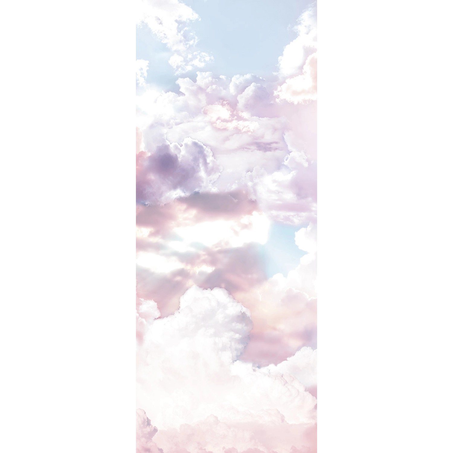 Sanders & Sanders Fototapete Wolken-Panel Rosa und Blau 100 x 250 cm 611927