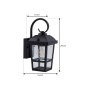 Lindby Wandleuchte Außen Laterne Eloane 10025926 Spritzwassergeschützt Modern in Schwarz aus Edelstahl 1-flammig E27_4