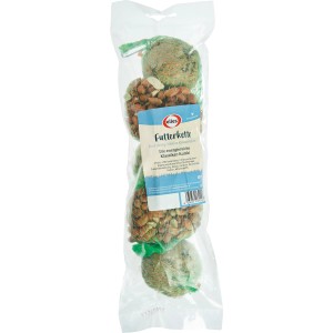 Elles Wildvogel-Futterkette, 5-teilig mit Meisenknödel und Erdnüssen im Netz.