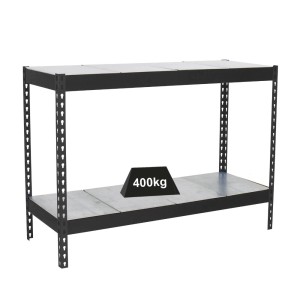 PROREGAL Schwerlastregal Mini Metal Yeti, anthrazit, 90x150x75 cm, Fachlast 400 kg.
