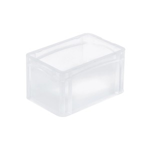 Transparente Eurobox BasicLine, 7,2 Liter, mit geschlossenem Griff. Ideal zur Aufbewahrung und zum Transport.