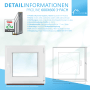 Weißes Framelux Kunststofffenster Proline mit 3-fach Verglasung, 600x600 mm, Linksanschlag.
