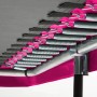 Detailaufnahme Federn und Rahmen des pinken Salta Comfort Trampolins.