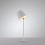 Weiße Just Light Akku-LED-Tischleuchte Boteria, Ø 11 cm, 37 cm hoch. Dekoleuchte für den Außenbereich.