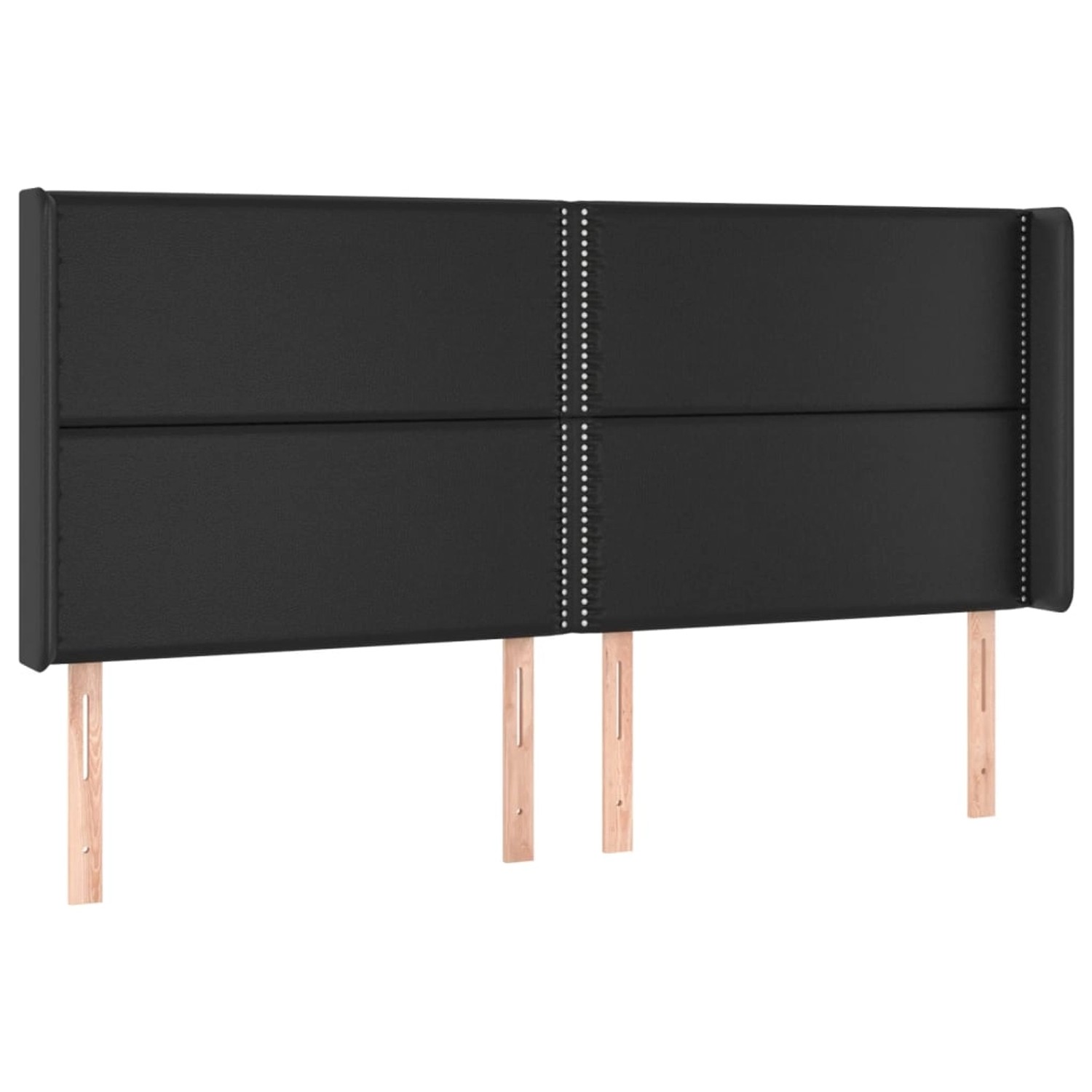 vidaXL LED Kopfteil Schwarz 163x16x118/128 cm Kunstleder 3124004
