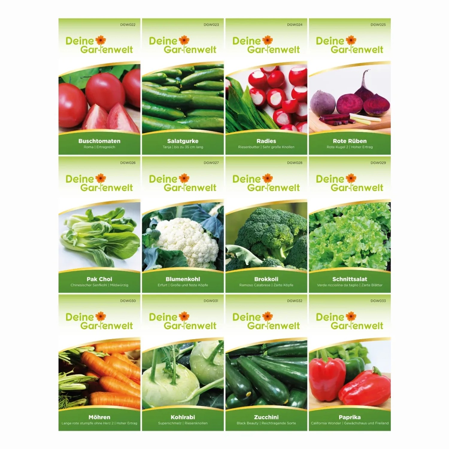 Deine Gartenwelt Gemüse Samen-Set mit 12 Sorten_2
