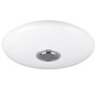 Weiße Reality LED Deckenleuchte Musica mit Bluetooth Lautsprecher, 58 cm Durchmesser.