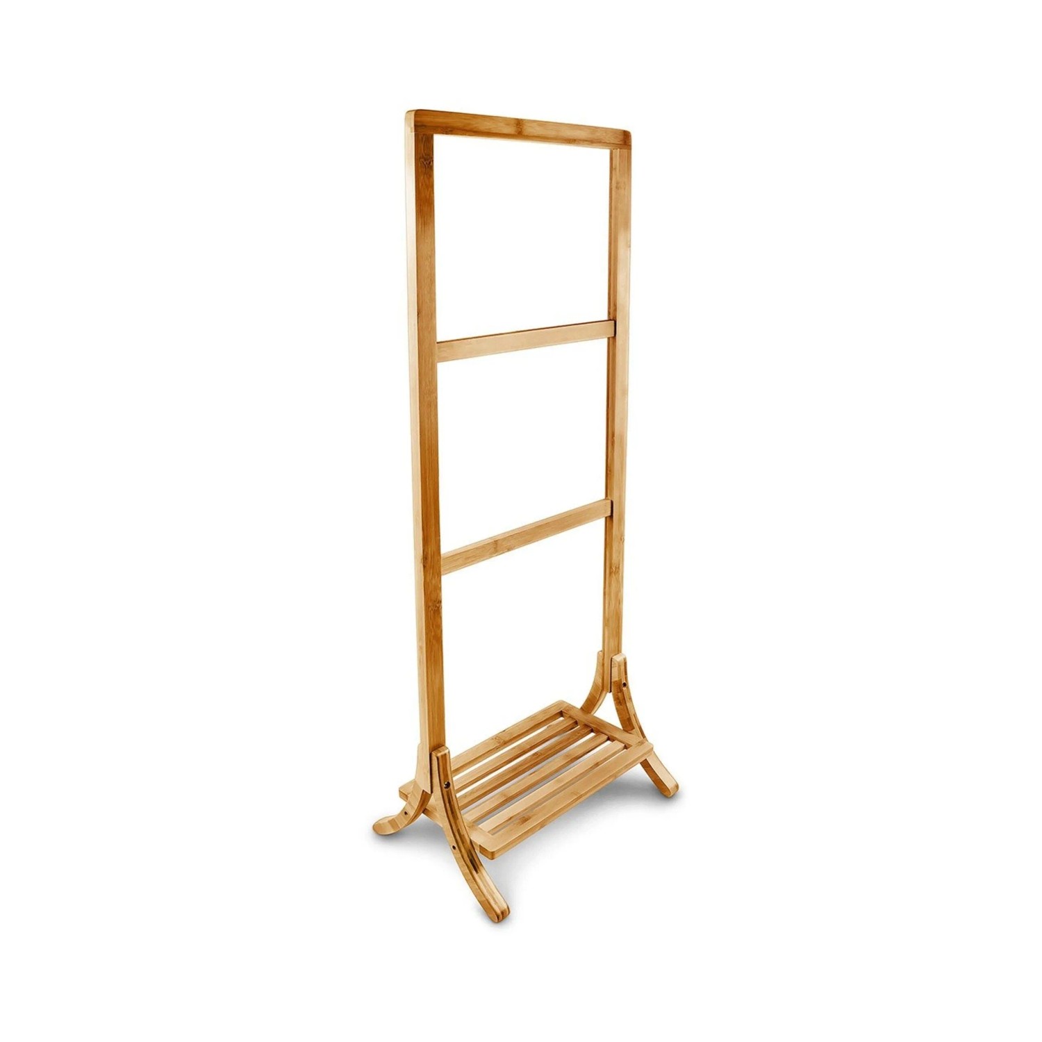 Relaxdays Handtuchständer Bambus Braun Freistehend 105 cm x 40 cm x 27 cm 2,1 kg