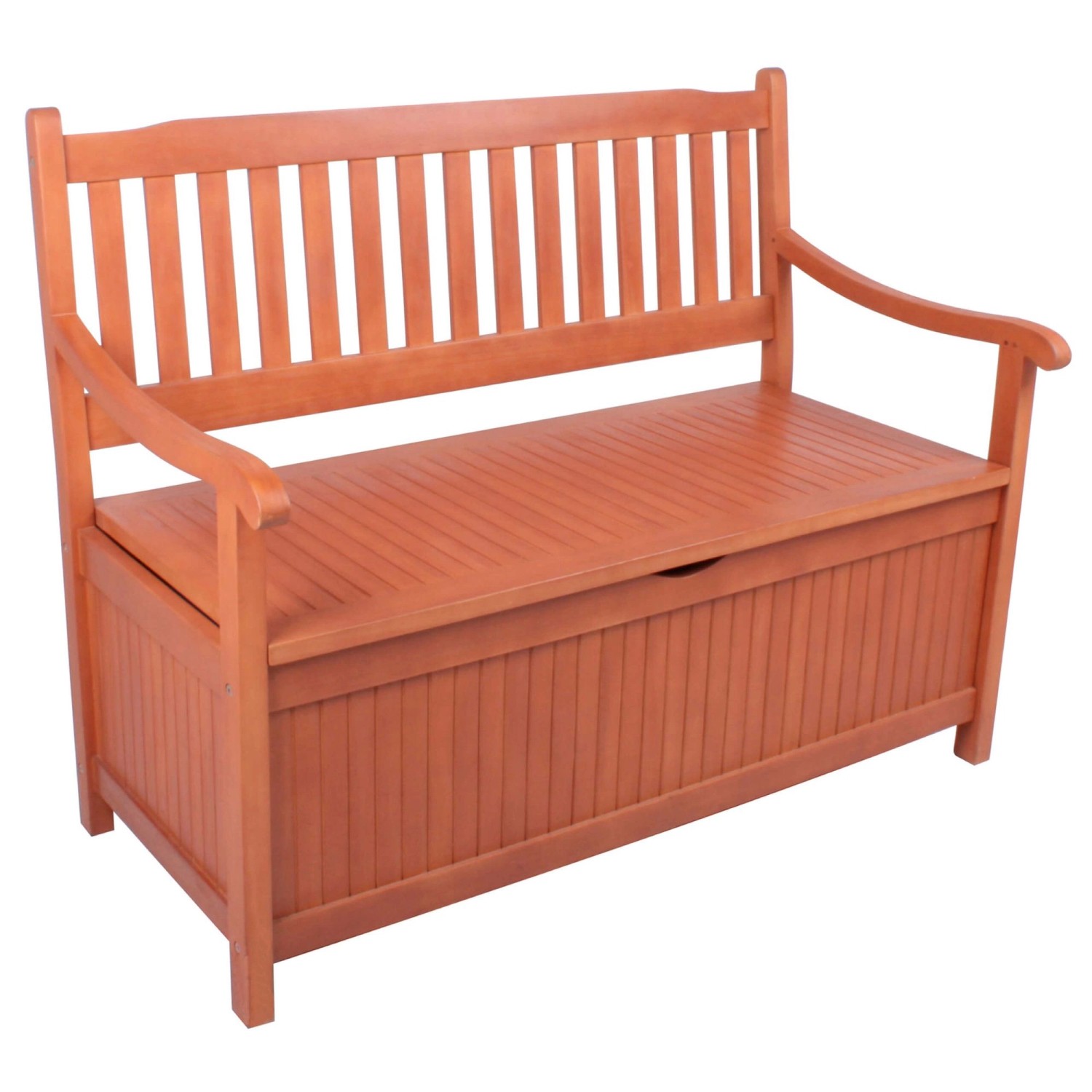 Jardinion Gartenbank 107cm x 59cm x 90cm Truhenbank Holz Braun günstig online kaufen