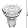 GU10 LED Spot MR16, 4W, klares Glas, warmweißes Licht. Dimmbares Leuchtmittel für Wohnräume.