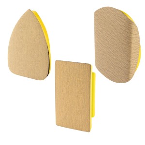 STAHLWERK Handschleifblock 3er Set mit Klett-Schleifmittel in verschiedenen Formen.