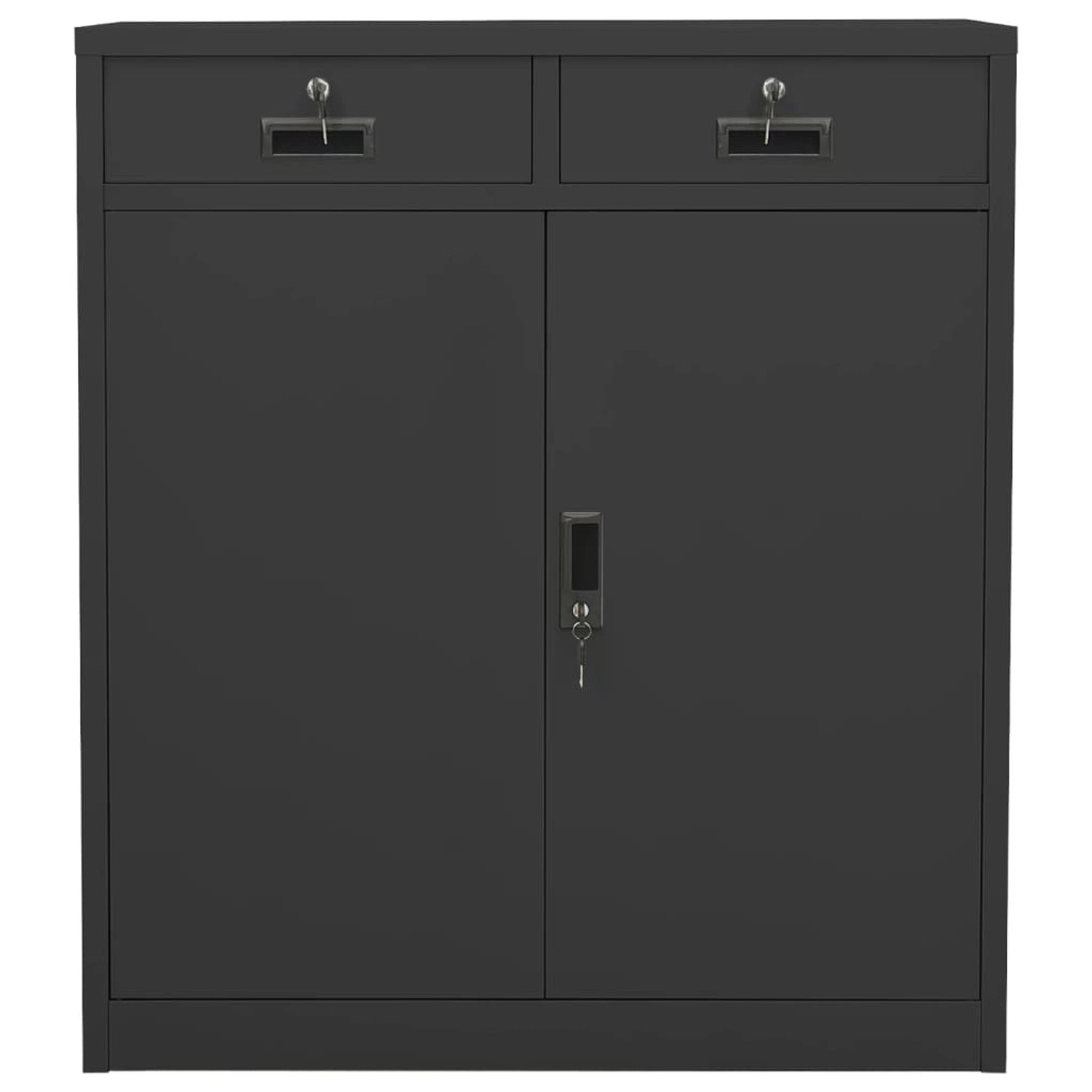 vidaXL Büroschrank Anthrazit 90x40x102 cm Stahl