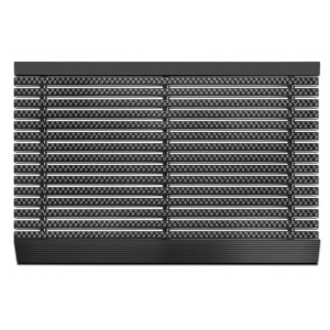 Graue Karat Fußmatte Power Brush 60x90 cm mit Bürsten für Innen- und Außenbereiche.