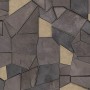 Erismann Vliestapete Elle Decoration 4 Mosaique Taupe mit Schiefer- und Gold-Optik.