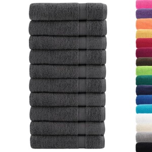 vidaXL Premium-Badetücher SOLUND 10 Stk Anthrazit 100x150 cm 600 g/m² 137166