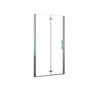 AICA Falttür Dusche 120x195cm, ESG Glas, Drehtür, Scharniertür, Duschwand, Duschabtrennung