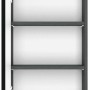Offener Held Möbel Hängeschrank Salerno, 40 cm, matt Grau-Graphitgrau mit zwei Einlegeböden.