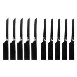 STAHLWERK Sägeblätter Set, 10-teilig für Druckluftstichsäge, 24T und 32T Zähne.
