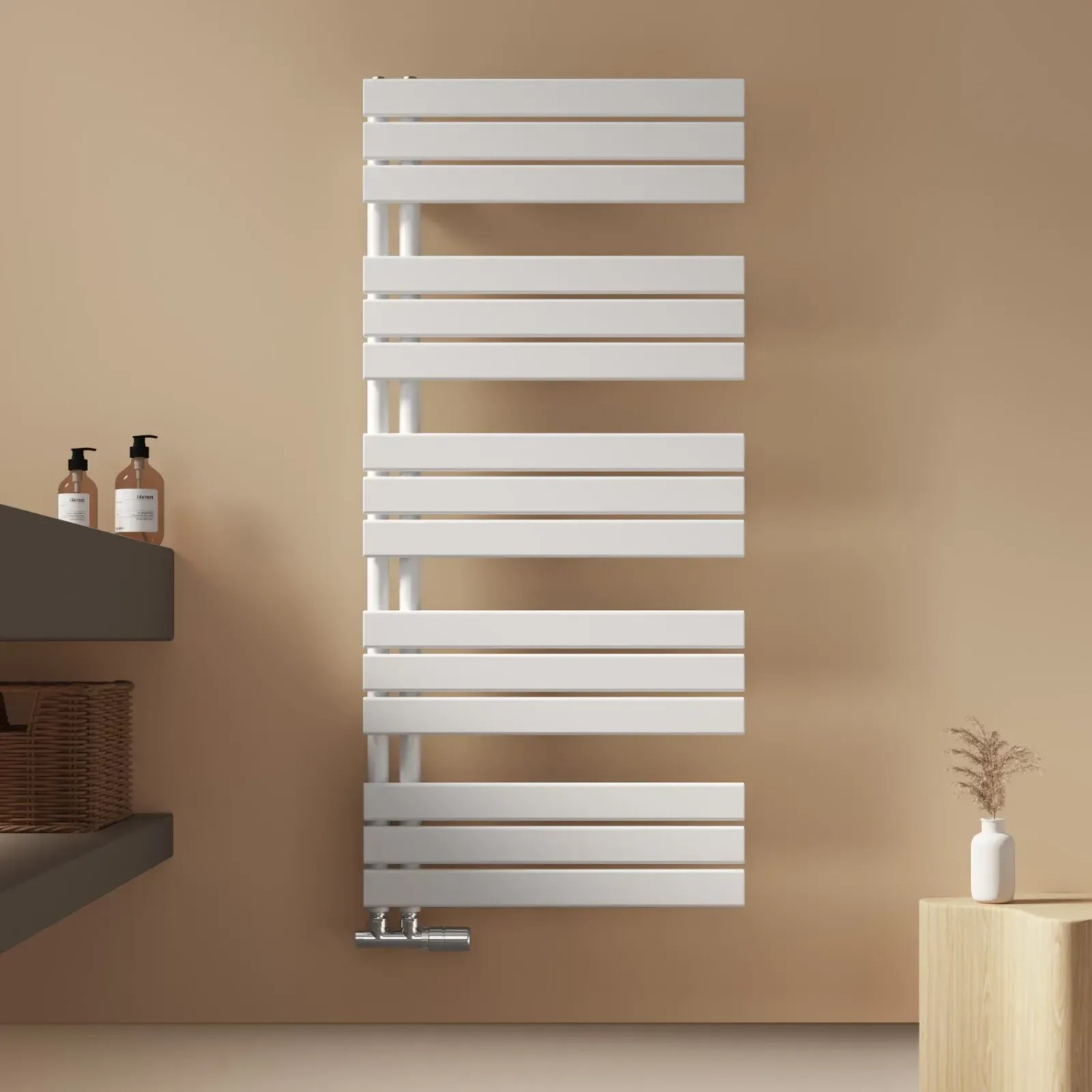 Emke Badheizkörper 130x60cm 798W Weiß Handtuchwärmer für Badezimmer Handtuchtrockner_2