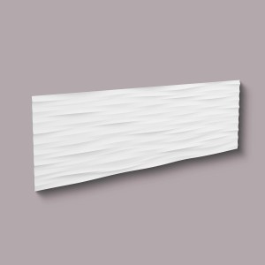 Weißes NOEL & MARQUET 3D Wandpaneel WAVE ARSTYL, Zubehör für Paneele, 113,5x38x1,85cm.