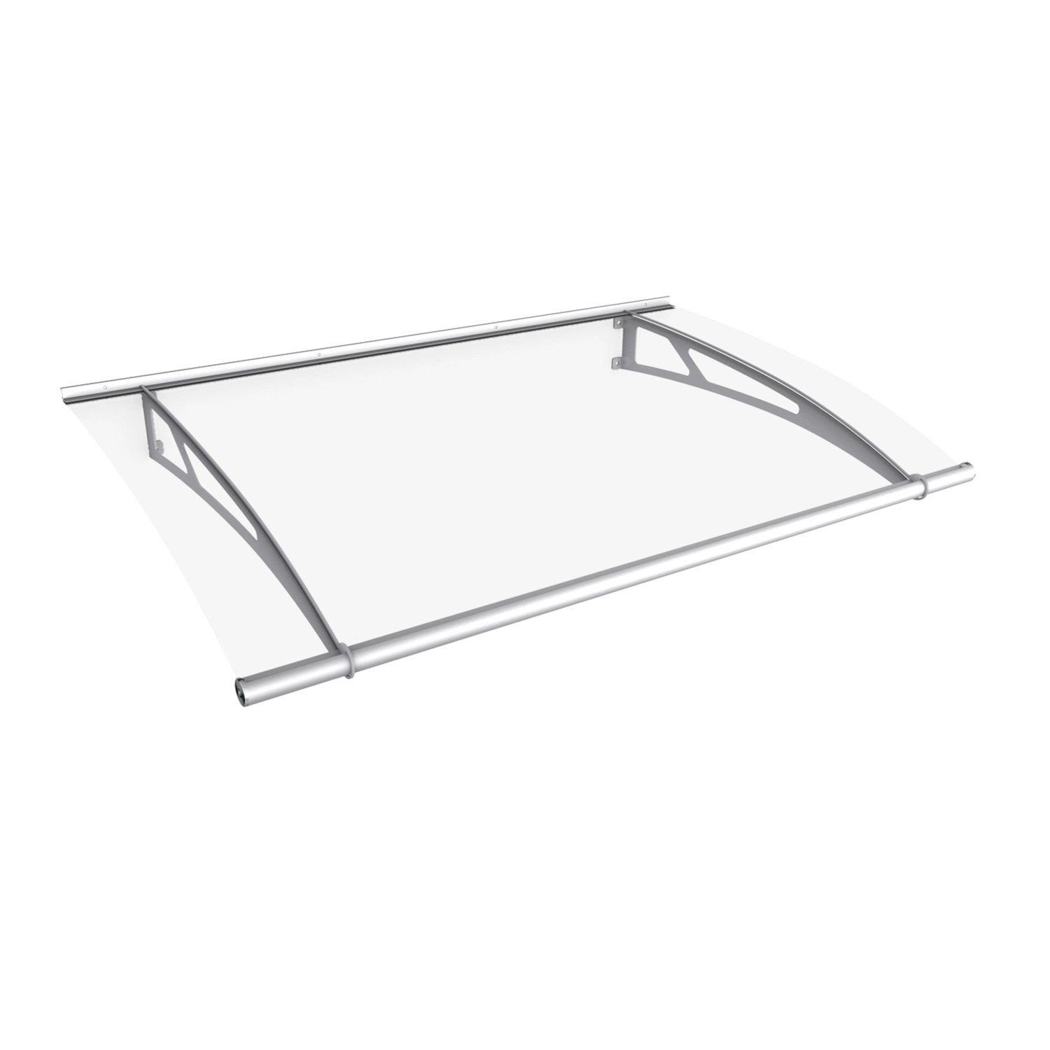 Schulte ExpressPlus Pultbogenvordach LT-Line Acrylglas Edelstahl 150 cm x 95 cm