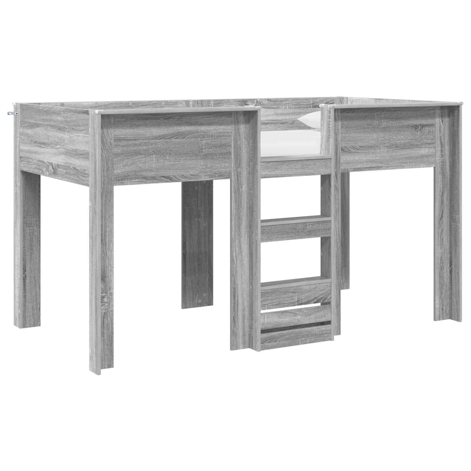 vidaXL Etagenbett für Kinder Graues Sonoma 90 x 190 cm Holzwerkstoff 3410480