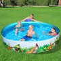 Bestway Swimmingpool Dinosaur Fill'n Fun mit spielenden Kindern im Garten.