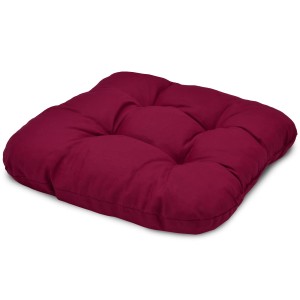 Beautissu Lisa Stuhlkissen, 40x40cm, Rot, 4er-Set. Quadratisches Sitzkissen mit Steppung für Stuhl oder Gartenstuhl.