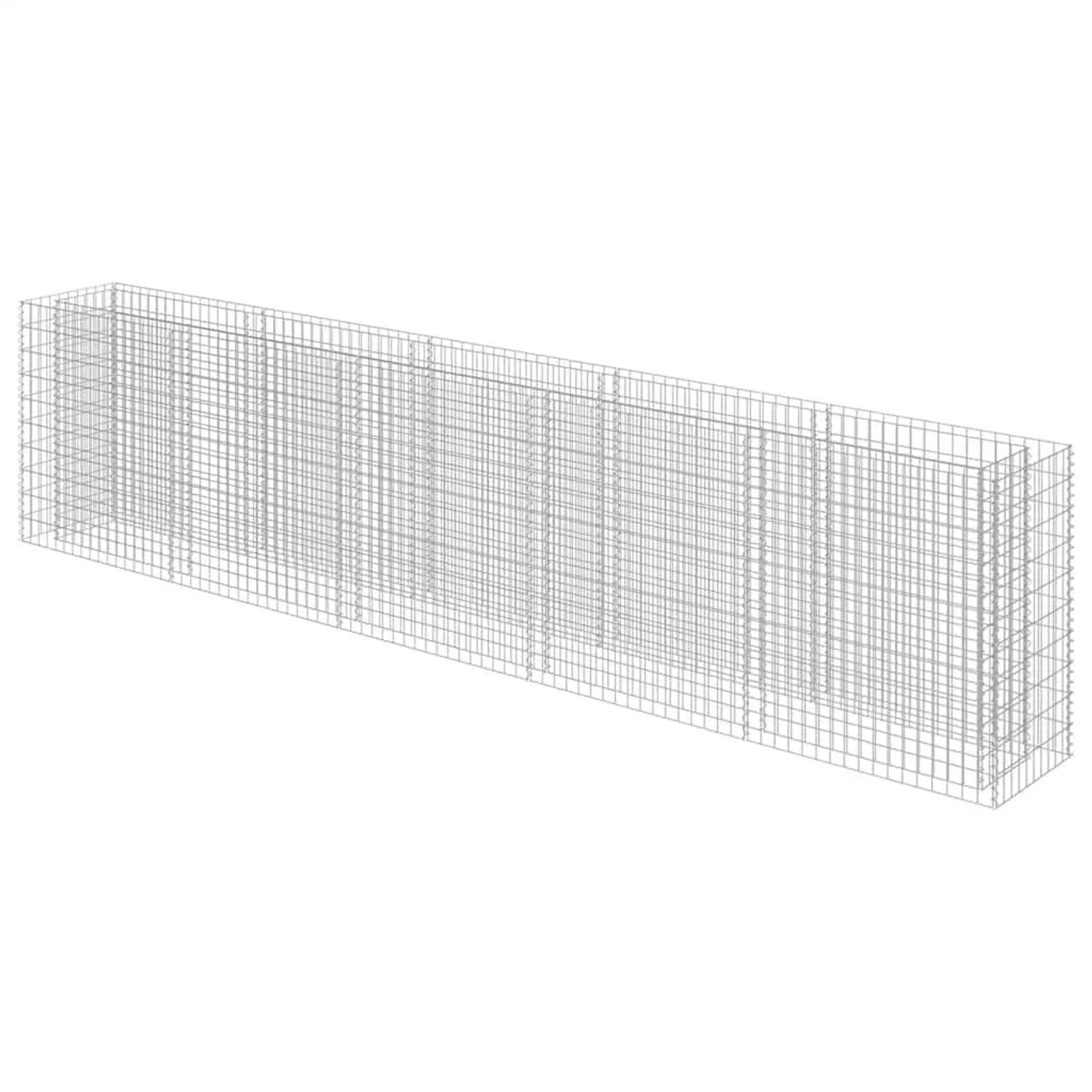 vidaXL Gabionen-Hochbeet Verzinkter Stahl 450x50x100 cm 143564