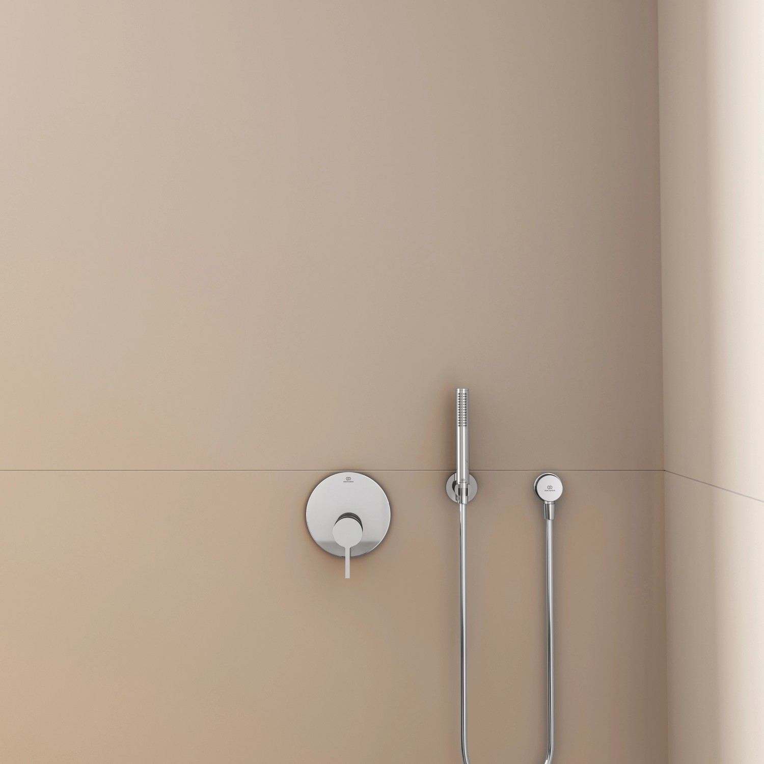 Ideal Standard Idealrain Atelier Brausehalter, rund, Chrom, zur Wandmontage.